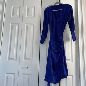 Blue silk dress size 42